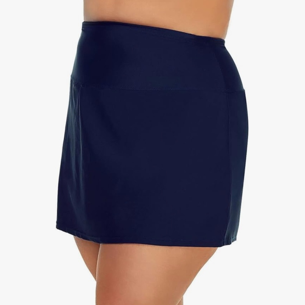 Island Escape Women’s Plus Size Tummy Control Swim Skirt